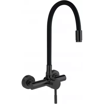 DEANTE grifo de cocina de pared con caño curvado, cromo