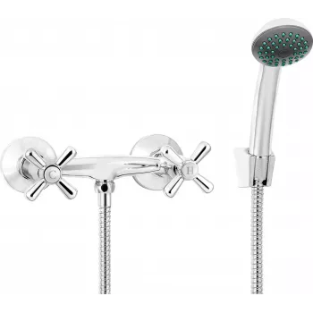 DEANTE grifo de ducha de pared con set de ducha - cromo, monomando, serie Arnika