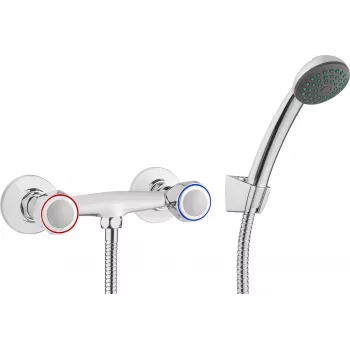 DEANTE grifería de ducha de pared con set de ducha - negro mate