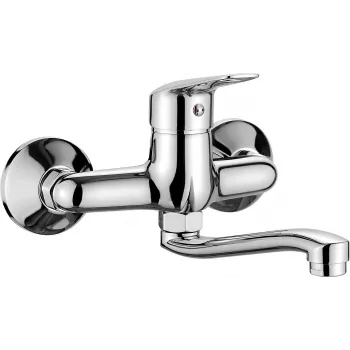 DEANTE Grifo de lavabo de pared negro mate Arnika Nero