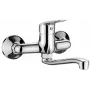 DEANTE Grifo de lavabo de pared negro mate Arnika Nero