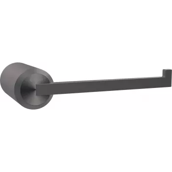 DEANTE Portarrollos de papel higiénico de pared de acero inoxidable negro mate adhesivo