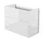 DEANTE Mueble bajo lavabo sin encimera, blanco mate, 2 cajones, montaje en pared