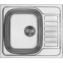 DEANTE ZEO 311A Fregadero 1 seno con escurridor, acero inoxidable AISI 304, satinado, encimera, 780x435 mm