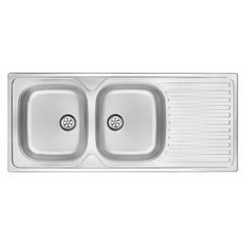 DEANTE ZEU 0210 Fregadero de granito composite 2 senos con escurridor, ónix
