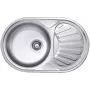 DEANTE ZEU 311B fregadero Fragranite 1 cubeta con escurridor, onyx black, 620x500mm