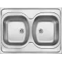 DEANTE ZM6 3200 Fregadero de acero inoxidable 2 cubetas para encimera 800x600 mm