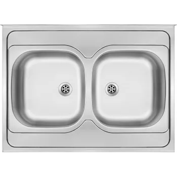 DEANTE ZM6 320N Fregadero de acero inoxidable de 2 senos para encimera 800x600 mm