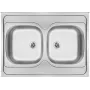 DEANTE ZM6 320N Fregadero de acero inoxidable de 2 senos para encimera 800x600 mm