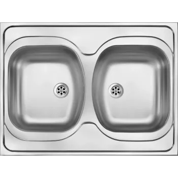 DEANTE ZM6 Fregadero de acero inoxidable, 2 senos, para empotrar