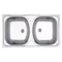 DEANTE ZMU 3200 Fregadero de acero inoxidable de 2 senos con escurridor