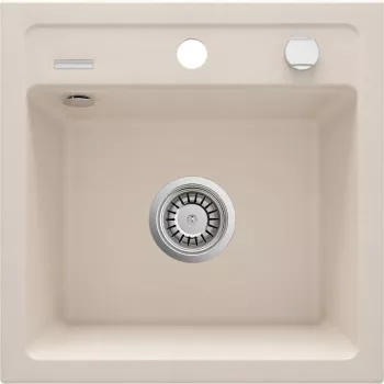 DEANTE ZQZ 5103 Fregadero de granito 1 cubeta negro con escurridor integrado