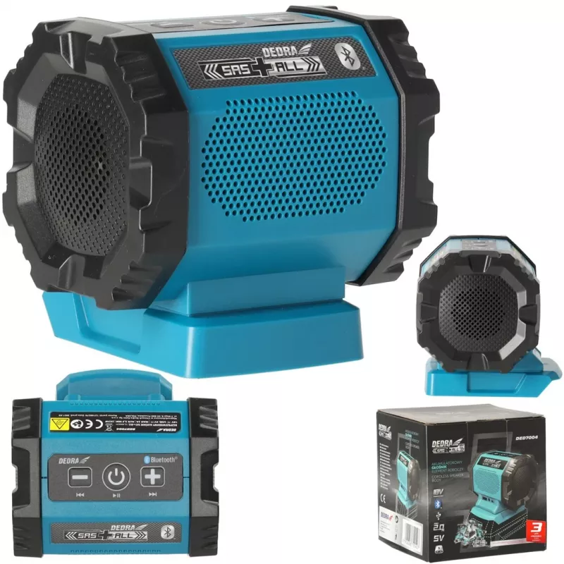 DEDRA DED7004 Altavoz Bluetooth portátil 20W azul IPX5 TWS FM USB-C