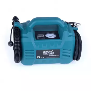 DEDRA DED7073 Compresor de aire a batería 18V con regulación digital de presión, 8 bar, 21 L/min, luz LED