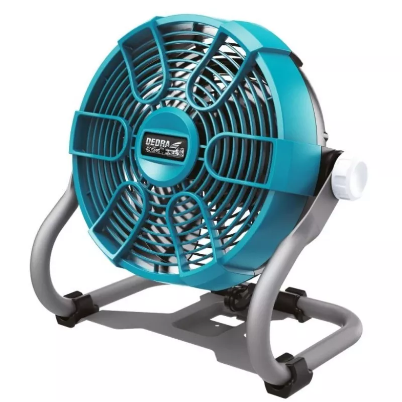 DEDRA DED7074 ventilador a batería 18V 230mm 3 velocidades con gancho de suspensión y soporte para trípode