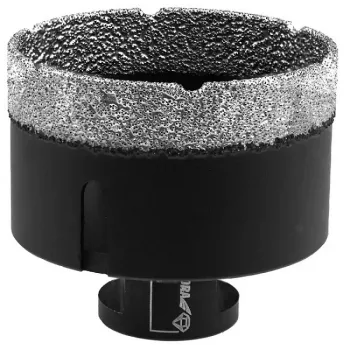 Broca de corona de diamante DEDRA soldada al vacío M14 72mm