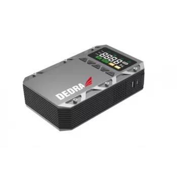 DEDRA arrancador batería externa 12000 mAh LCD con compresor de aire