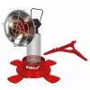 DEDRA Radiador para cartucho 7/16'' – adaptador calentador de gas de acero cromado, calor radiante, rosca EN417, plata