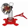DEDRA Radiador para cartucho 7/16'' – adaptador calentador de gas de acero cromado, calor radiante, rosca EN417, plata