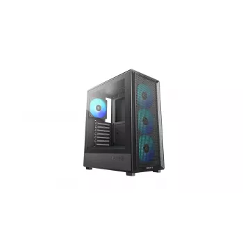 Deepcool CC550 4F caja mid-tower, 4x ventiladores LED de 120mm, cristal templado, negra