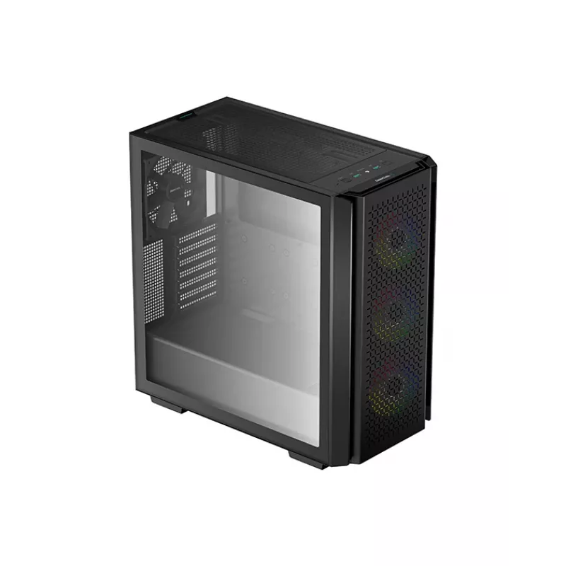 Deepcool CG560 caja mid tower con ventana lateral de cristal templado, negra