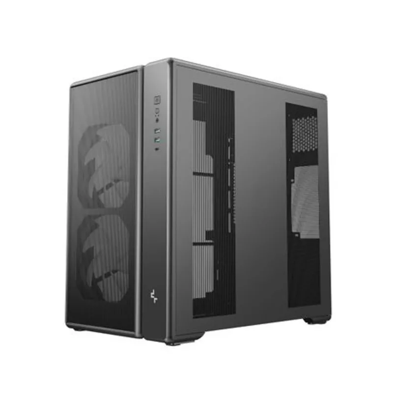Caja semitorre Deepcool CG590 MESH 2F - negra, cristal templado, 2 ventiladores de 120mm