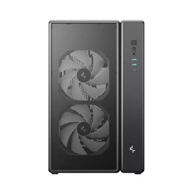 Caja semitorre Deepcool CG590 MESH 2F - negra, cristal templado, 2 ventiladores de 120mm