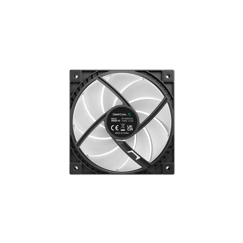 Deepcool FD12 ARGB V2 Ventilador para carcasa de 120mm PWM - Negro