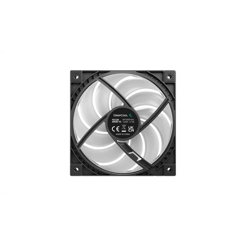 Deepcool FD12R ARGB V2 Ventilador para Carcasa 120mm PWM Addressable RGB - Negro