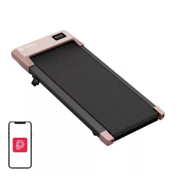 DeerRun Q2 Urban Cinta de correr eléctrica (rosa) - Cinta plegable de 12 km/h con pantalla LED y Bluetooth