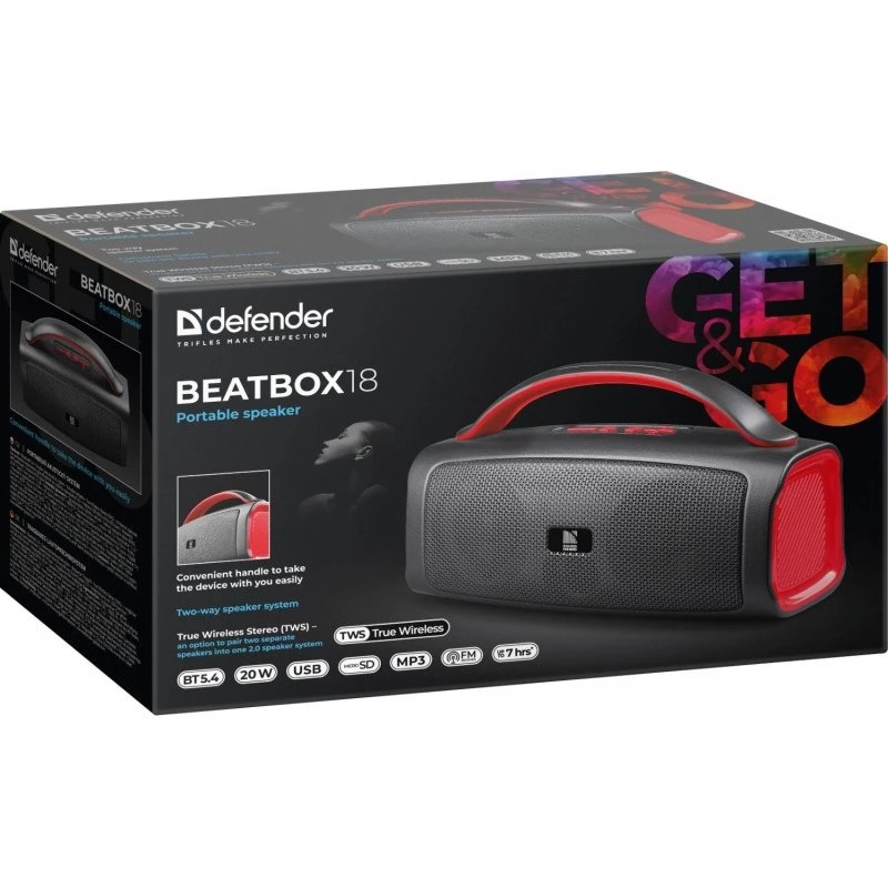 Defender Beatbox 18 Altavoz Bluetooth 20W