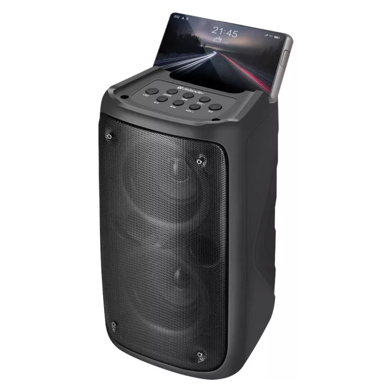 Defender Boomer 20 Altavoz Bluetooth 20W con luz, FM, USB, AUX, micrófono