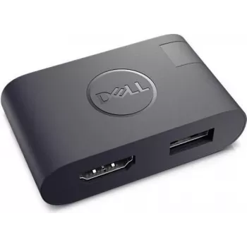 Dell DA20 Adaptador móvil USB-C - HDMI, VGA, Gigabit Ethernet, USB 3.0, negro V1J4H