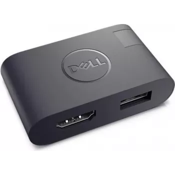 Dell adaptador USB Type-C a HDMI/USB Type-A (DA20) – HDMI 4K, USB 3.0, negro
