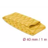 Delock 19605 Tubo termorretráctil, patrón X antideslizante, 1 m x 40 mm, amarillo