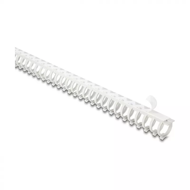 Delock 22072 canaleta flexible para cables, autoadhesiva y atornillable, 25 x 26 mm, 50 cm, gris