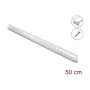 Delock 22072 canaleta flexible para cables, autoadhesiva y atornillable, 25 x 26 mm, 50 cm, gris