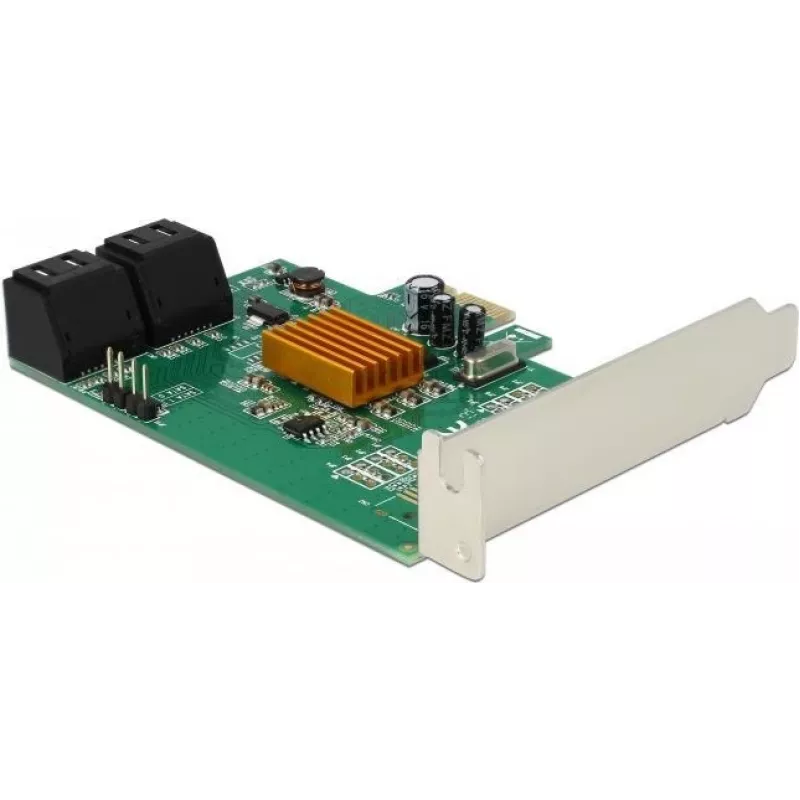 DeLOCK Tarjeta controladora PCIe 2.0 x1 de 4 puertos SATA 6Gb/s con Marvell 88SE9215