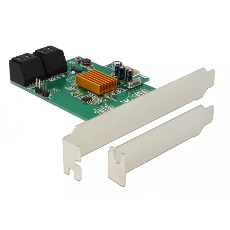 DeLOCK Tarjeta controladora PCIe 2.0 x1 de 4 puertos SATA 6Gb/s con Marvell 88SE9215