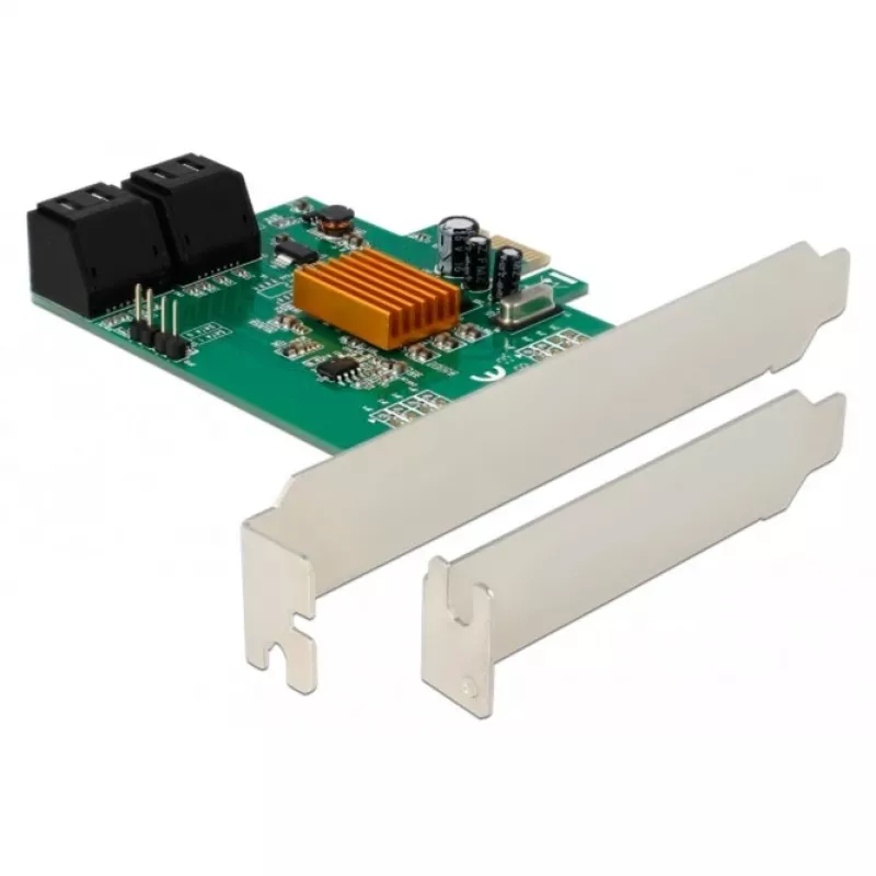 DeLOCK Tarjeta controladora PCIe 2.0 x1 de 4 puertos SATA 6Gb/s con Marvell 88SE9215
