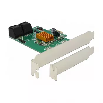DeLOCK Tarjeta controladora PCIe 2.0 x1 de 4 puertos SATA 6Gb/s con Marvell 88SE9215