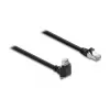 Delock Cable de Cámara GigE 4m Cat.6 S/FTP RJ45 Codo 90° Screw-Lock a RJ45 Recto - Negro