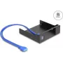 Delock Marco de montaje metálico de 5,25 inch para bahía slim con USB 5 Gbps (18006)
