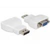 DELOCK Adaptador DisplayPort 1.1 macho a VGA hembra blanco
