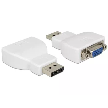 DELOCK Adaptador DisplayPort 1.1 macho a VGA hembra blanco