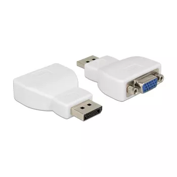 DELOCK Adaptador DisplayPort 1.1 macho a VGA hembra blanco