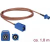 DELOCK cable alargador de antena FAKRA C macho a FAKRA C hembra RG-316 1,8m coaxial