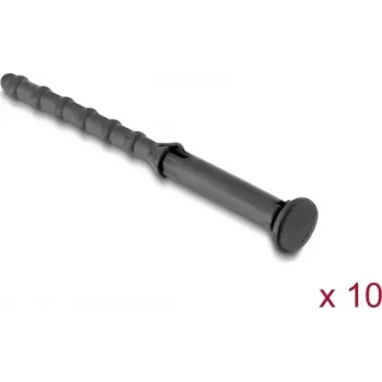 Delock Soportes antivibración de silicona para ventilador, pack de 10, negro (62191)