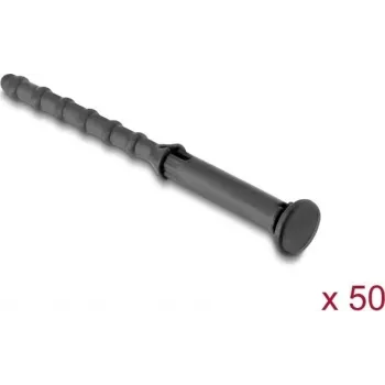 Delock Soportes antivibración de silicona para ventilador, 50 unidades, negro 60984
