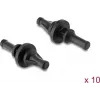 Delock Soportes antivibración de silicona para ventilador, cortos, 10 uds., negro (62199)